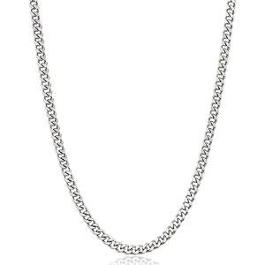 20 inch 5mm Men Silver Tone Gold Cuban Link Stainless Steel Chain